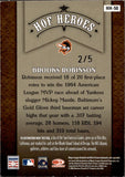 2005 Brooks Robinson Donruss Diamond Kings RED FOIL BURGANDY BORDER HOF HEROES AUTO 2/5 AUTOGRAPH #HH-50 Baltimore Orioles *NRMT*