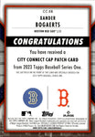 2023 Xander Bogaerts Topps Series 1 CITY CONNECT COMMEMORATIVE PATCH #CC-XB Boston Red Sox