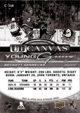 2025-26 Beckett Sennecke Upper Deck Extended Series UD CANVAS BLACK & WHITE YOUNG GUNS ROOKIE RC #C-368 Anaheim Ducks