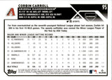 2023 Corbin Carroll Topps Chrome SEPIA REFRACTOR ROOKIE RC #95 Arizona Diamondbacks 1