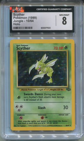 1999 Scyther Pokemon JUNGLE HOLO CGC 8 #10/64 7023
