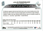 2022 Julio Rodriguez Topps Chrome Update Series ROOKIE RC #USC150 Seattle Mariners 8