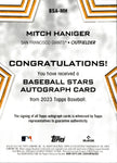 2023 Mitch Hanniger Topps BLACK BASEBALL STARS AUTO 170/199 AUTOGRAPH #BSA-MH San Francisco Giants