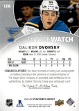 2025-26 Dalibor Dvorsky Upper Deck SP Authentic ROOKIE FUTURE WATCH AUTO 352/999 AUTOGRAPH RC #126 St. Louis Blues