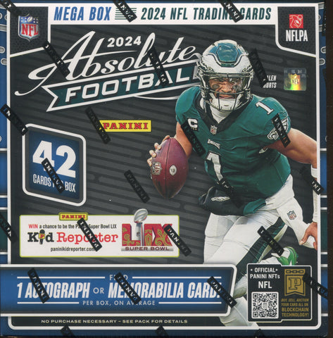 2024 Panini Absolute Football Mega, Box (Black Parallels)