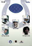 1999 Peyton Manning Playoff Momentum SSD TEAM THREAD CHECKLIST JERSEY RELIC #TTC05 Indianapolis Colts HOF