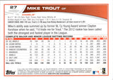 2013 Mike Trout Topps SP OUT OF BOUNDS VARIATION #27 Anaheim Angels