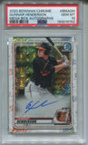 2020 Gunnar Henderson Bowman Chrome Mega Box MOJO REFRACTOR AUTO AUTOGRAPH PSA 10 #BMA-GH Baltimore Orioles 6752