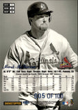 1999 Mark McGwire Flair Showcase Legacy Collection ROW 2 005/100 #9 St. Louis Cardinals