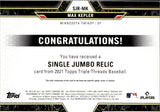 2021 Max Kepler Topps Triple Threads JUMBO JERSEY 40/48 RELIC #SJR-MK Minnesota Twins