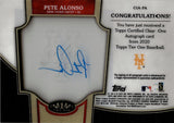 2020 Pete Alonso Topps Tier One CLEAR ONE AUTO 02/10 AUTOGRAPH #C1A-PA New York Mets