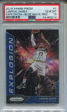 2016-17 LeBron James Panini Prizm BLUE WAVE EXPLOSION PSA 10 #1 Cleveland Cavaliers 0014