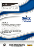 2023 Asuka Panini Immaculate Collection WWE 59/75 #92 Friday Night Smackdown
