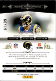 2011 Michael Hoomanawanui Panini National Treasures ROOKIE AUTO 61/99 AUTOGRAPH RC #271 St. Louis Rams
