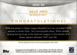 2014 Willie Mays Topps Tribute TO THE THRONE RED REFRACTOR BAT 01/10 RELIC #THRONE-WM San Francisco Giants HOF