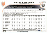 2022 Patrick Mazeika Topps Chrome ROOKIE PURPLE REFRACTOR AUTO 011/250 AUTOGRAPH RC #RA-PM New York Mets