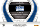 2023 AJ Styles Panini Immaculate JUMBO SHIRT AUTO 89/99 AUTOGRAPH RELIC #PM-AJS Friday Night Smackdown
