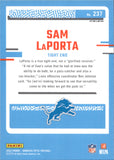 2023 Sam LaPorta Panini Donruss Optic BLUE HYPER PRIZM RATED ROOKIE RC #237 Detroit Lions