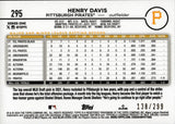 2024 Henry Davis Topps Series 1 ROOKIE ORANGE FOIL RC #295 Pittsburgh Pirates