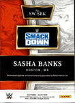 2022 Sasha Banks Panini Select WWE SELECTIVE SWATCHES SHIRT RELIC #SW-SBK Friday Night Smackdown