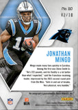 2023 Jonathan Mingo Panini Phoenix ROOKIE BLACK SEISMIC AUTO 02/10 AUTOGRAPH #110 Carolina Panthers