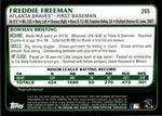 2011 Freddie Freeman Bowman GOLD BORDER ROOKIE RC #205 Atlanta Braves 5