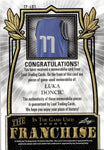 2024 Luka Doncic Leaf In the Game Used RAINBOW FOIL FRANCHISE TRIPLE JERSEY 21/40 RELIC #TF-LD1 Dallas Mavericks