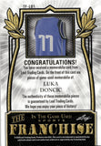 2024 Luka Doncic Leaf In the Game Used RAINBOW FOIL FRANCHISE TRIPLE JERSEY 21/40 RELIC #TF-LD1 Dallas Mavericks