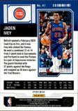 2023-24 Jaden Ivey Panini Contenders Optic SEASON TICKET INTERNATIONAL GOLD 10/10 #41 Detroit Pistons