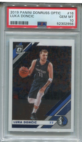 2019-20 Luka Doncic Donruss Optic PSA 10 #16 Dallas Mavericks 2956