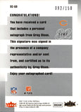 2007 Greg Olsen Fleer Ultra ROOKIE SIGNATURE CLASS AUTO 092/100 AUTOGRAPH RC #SC-GO Chicago Bears