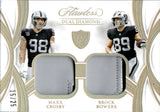 2025 Maxx Crosby Brock Bowers Panini Flawless DUAL PATCH 15/25 RELIC #DDM-LV Las Vegas Raiders