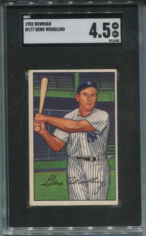 1952 Gene Woodling Bowman SGC 4.5 #177 New York Yankees 2430