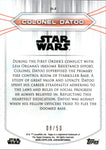 2020 Colonel Datoo Topps Chrome Star Wars Perspectives GOLD REFRACTOR 08/50 #31-F