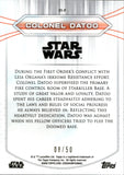 2020 Colonel Datoo Topps Chrome Star Wars Perspectives GOLD REFRACTOR 08/50 #31-F