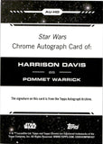 2024 Harrison David as Pommet Warrick Autograph Topps Chrome Star Wars #AU-HD AUTO