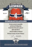 2022 Jean Beliveau Leaf Lumber GAME USED LUMBER STICK 1/3 RELIC #GUL-JB1 Montreal Canadiens HOF