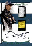 2017 Jamie McMurray Panini National Treasures NASCAR EMERALD GREEN DUAL FIRE SUIT AUTO 3/5 AUTOGRAPH RELIC #DFS-JM McDonald's