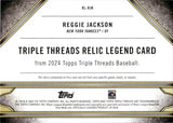 2024 Reggie Jackson Topps Triple Threads AMETHYST JERSEY BAT 08/27 RELIC #TTR-RJN New York Yankees HOF