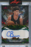 2025 Cayden Boozer Leaf Pearl RAINBOW FOIL PROSPECTS AUTO 1/2 AUTOGRAPH #P-CB3 Duke Blue Devils