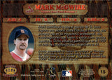 1998 Mark McGwire Pacific Invincible MOMENTS IN TIME #15 St. Louis Cardinals