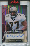 2026 Willie Roaf Leaf Sports Heroes REFRACTOR AUTO 2/9 AUTOGRAPH #BA-WR1 New Orleans Saints HOF