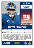 2024 Dexter Lawrence Panini Score AUTO New York Giants #214