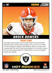 2024 Brock Bowers Panini Score GOLD ZONE HOT ROOKIE 43/50 RC #10 Las Vegas Raiders