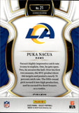 2025 Puka Nacua Panini Select CONCOURSE ZEBRA SP #21 Los Angeles Rams