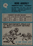 1964 Herb Adderly Philadelphia Green Bay Packers #71 BV$35
