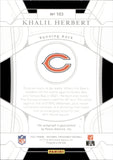 2021 Khalil Herbert Panini National Treasures PURPLE ROOKIE AUTO 26/49 AUTOGRAPH RC #103 Chicago Bears