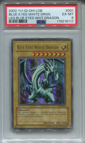 2002 Blue Eyes White Dragon YU-GI-OH! LEGENDARY PSA 6 #001 6117