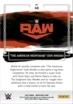 2023 "The American Nightmare" Cody Rhodes Panini Impeccable BRONZE 85/99 #40 Monday Night Raw