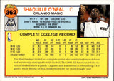 1992-93 Shaquille O'Neal Topps ROOKIE RC #362 Orlando Magic HOF 5
